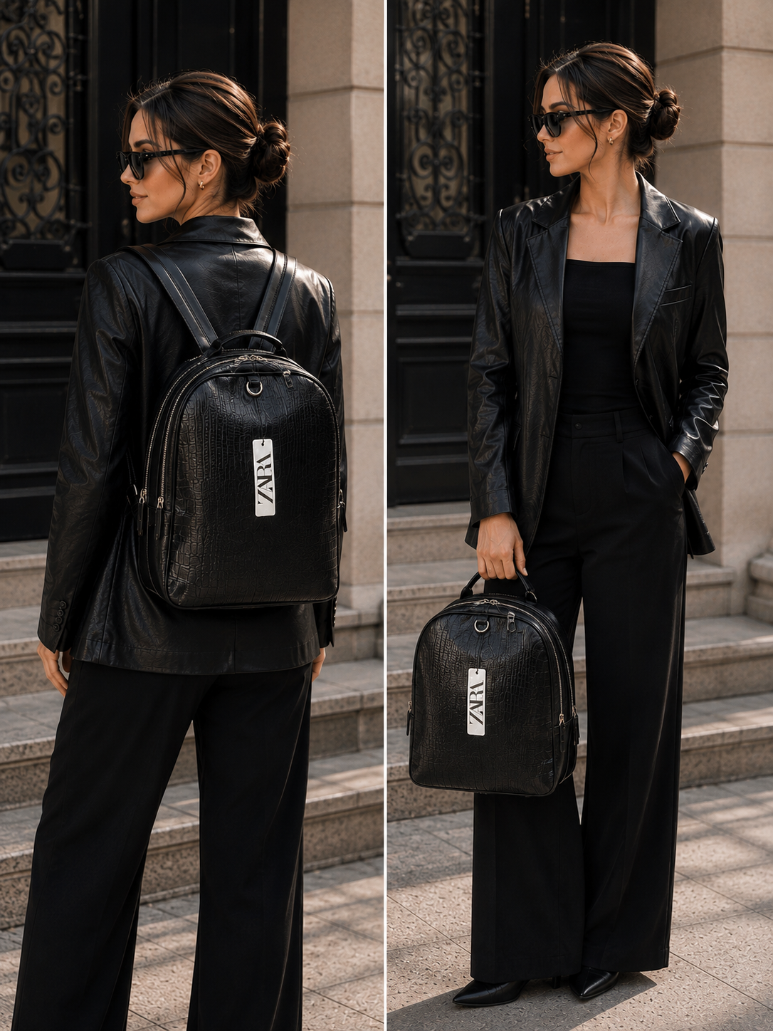 کوله چرمی کوچک فانتزی برند زارا Zara