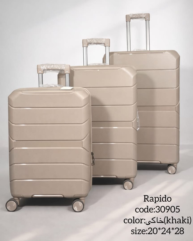 چمدان pp نشکن ۳ تکه برند راپیدو Rapido